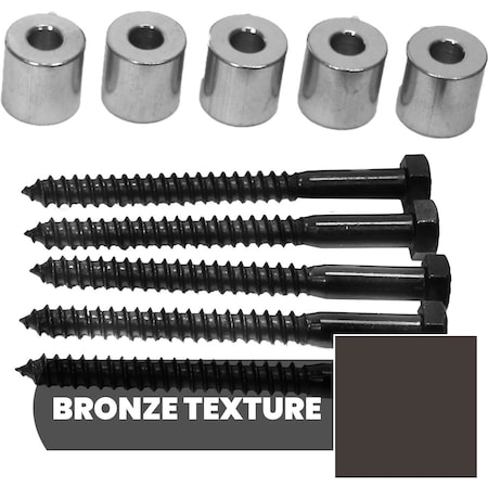 Ekena Millwork Exterior Dummy Roller Series Wall Mount Kit Bronze Texture, PK 5 GB6004EMBZ